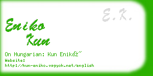 eniko kun business card